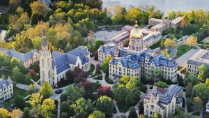 notre dame campus south bend indiana usa